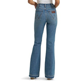 Wrangler Retro Bailey High Rise Boot Cut Raw Hem Jeans Women's 24X32 NEW