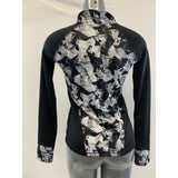 Champion Girls XL (14-16) Athletic Yoga Fitted Pullover 1/4 Zip Top Gray Black