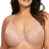 Glamorise 1245 Full Figure Wonderwire Front Close Bra 36F Cappuccino NWOT