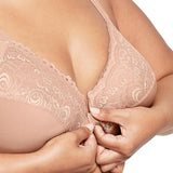 Glamorise 1245 Full Figure Wonderwire Front Close Bra 36F Cappuccino NWOT