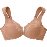 Glamorise 1245 Full Figure Wonderwire Front Close Bra 36F Cappuccino NWOT