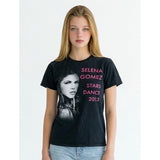 Selena Gomez Stars Dance 2013 Tour T Shirt Women's Size Small Black Crew Graphic Tee