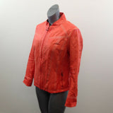 NESS Motorcycle Jacket Women’s Size Large Orange Long Sleeve Full Zip
