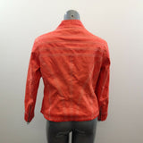 NESS Motorcycle Jacket Women’s Size Large Orange Long Sleeve Full Zip
