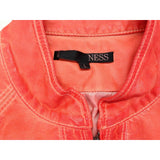 NESS Motorcycle Jacket Women’s Size Large Orange Long Sleeve Full Zip