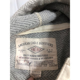 American Eagle Vintage Classic Fit Hoodie Sweatshirt Beige Cotton/poly Men's S