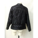 mblm Women's plus size 0 black full zip faux leather jacket