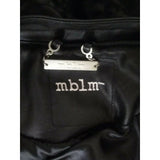 mblm Women's plus size 0 black full zip faux leather jacket