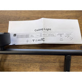 3 Light Black Kitchen Track Lighting Fixtures for GU10 Bulbs 15" Long NEW