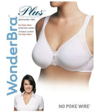 Wonderbra Plus W1983 No Poke Underwire Bra White/Pink