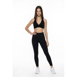 Bestform Wire Free Activewear Sports Bra Women's 28" Band Black Poly