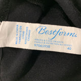 Bestform Wire Free Activewear Sports Bra Women's 28" Band Black Poly