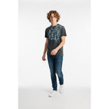 Hurley Men's T Shirt Size Large Gray Regular Fit Crew Neck Short Sleeve Graphic