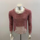 Volcom Long Sleeve Pullover Boys Size Large 14 Red Cotton/Polyester Crew Neck Shirt