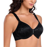 Lemorosy Full Coverage Minimizer Bra Unlined Underwire 36G Black NWOT