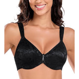 Lemorosy Full Coverage Minimizer Bra Unlined Underwire 36G Black NWOT