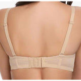 WingsLove Women's Strapless Bra Underwire Multiway Contour Plus Size 38D Beige