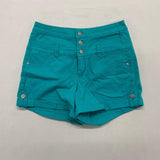 Maurices shorts Women's 5/6 Aqua Blue Cotton Blend stretch