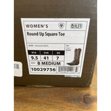 Ariat Women's 9.5 B Round Up Square Toe Western Boot Limousine Black NWT