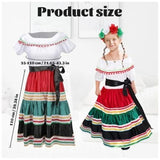 Costume Mexican Dress for Girls Kids Cinco De Mayo