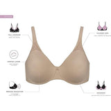 Bali B3385 Passion for Comfort Minimizer Underwire Bra Black 36DD NWT