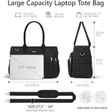 Bagstellar Teacher / Nurse Tote Bag 15.6 inch Black Quilted NEW
