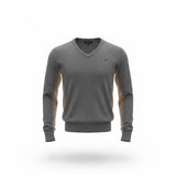 American Eagle Athletic Fit V Neck Sweater Men's Size Medium Gray Long Sleeve Cotton