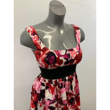Necessary Object Women's dress Small Pink Floral Cotton/Spandex Empire Waist