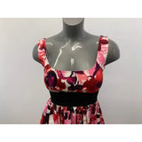 Necessary Object Women's dress Small Pink Floral Cotton/Spandex Empire Waist