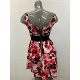 Necessary Object Women's dress Small Pink Floral Cotton/Spandex Empire Waist