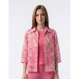 Alia Petite Women's 2 Piece Pink Short Sleeve Shirt + Pink Button Up Collared Tunic Blouse Size 8 P Cotton Blend