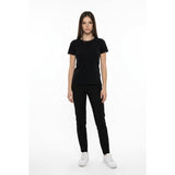 Faded Glory Women's Black T Shirt Size Medium Short Sleeve Crew Neck Cotton Tee