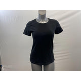 Faded Glory Women's Black T Shirt Size Medium Short Sleeve Crew Neck Cotton Tee