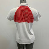 IZOD Performx Golf Polo Shirt Women's White Red Short Sleeve Cotton Top