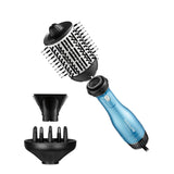 BaBylissPRO Nano Titanium Oval Ionic Hot Air Styler Blow out Hair Dryer Brush with Boar and Nylon Bristles