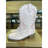 LAURMOSA Girls Cowboy Boots for Kids Western Cowgirl Dress Boots Pink Size 13