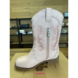 LAURMOSA Girls Cowboy Boots for Kids Western Cowgirl Dress Boots Pink Size 13