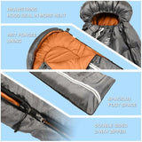 LanMountain Sleeping Bag 3 Season Sleeping Bag Black Nylon 10-15 Degree C