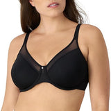 Bali Smooth Ultra Light Illusion Neckline Underwire Bra B3439X Black