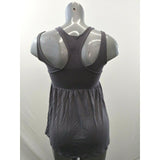 Request Black Women's M Gray Sleeveless Beaded Racerback Rayon/Spandex Tank Top
