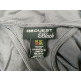 Request Black Women's M Gray Sleeveless Beaded Racerback Rayon/Spandex Tank Top