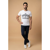 The University Of Winchester Men's White Short Sleeve Spell Out T Shirt Size S