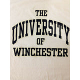 The University Of Winchester Men's White Short Sleeve Spell Out T Shirt Size S