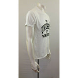The University Of Winchester Men's White Short Sleeve Spell Out T Shirt Size S