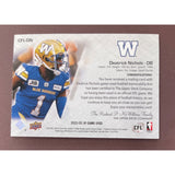 2023 Upper Deck CFL SP Game Used Jersey Deatrick Nichols Blue Bombers CFL-DN