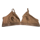 Hanes womens Original Triangle Bralette Moisture-wicking Stretch Cotton XL Beige