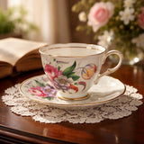 Paragon Double Warrant Teacup Saucer Set 1940's Bone China England Pale Green