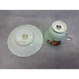 Paragon Double Warrant Teacup Saucer Set 1940's Bone China England Pale Green
