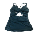 Cupshe Women's Tankini Swim Top XS Teal Wrap top with cutouts NWT