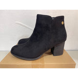 SHIBEVER Women's Ankle Boots Heel: Chunky Low Heeled Almond Toe Size 7.5
